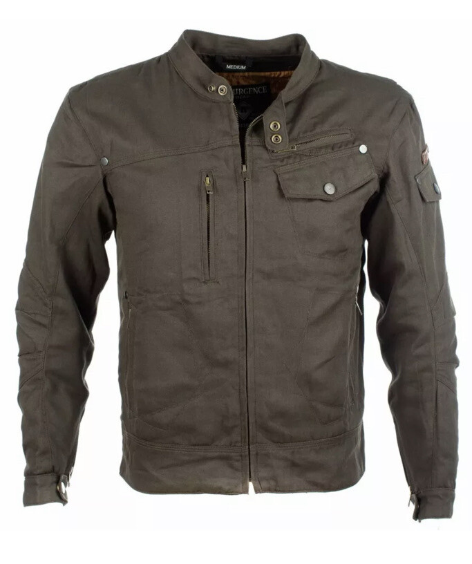 RESURGENCE GEAR LARGE L OLIVE DENIM MOTO GUZZI Motorcycle Jacket