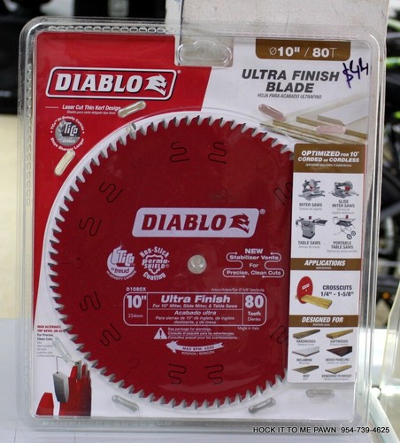 Diablo 10" 80 Zähne Ultra Finish Sägeblatt - D1080X - Bild 2 von 3