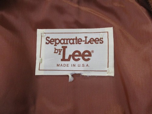 Vintage Lee Vest Mens 46 Brown Western Corduroy Suit Seperate USA Made 70s - Picture 6 of 10
