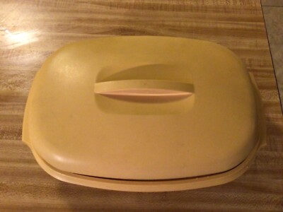 Vintage Tupperware 1273 3 Piece Vegetable Rice Steamer Harvest Gold 