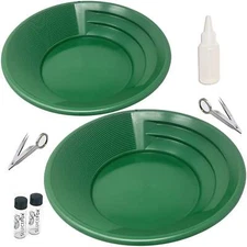 Sluice Fox Gold Panning Kit for two people; Large 15" Gold Pans, gold rush panni