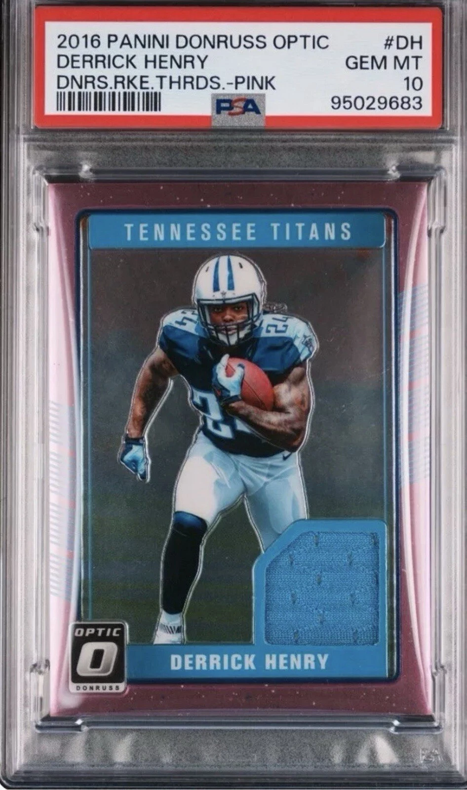 Derrick Henry Panini Donruss Optic Donruss Rookie Threads #DH Pink