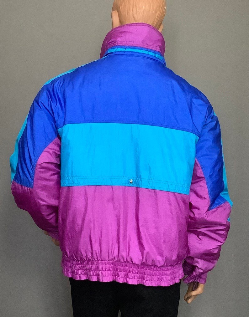 Vintage 1980s WHITE STAG Ski Wear Purple Blue Winter Coat Jacket