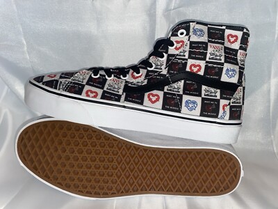 VANS Sk8 Hi Men Size 10 Shoes Skateboarding Tapered Love Letters New