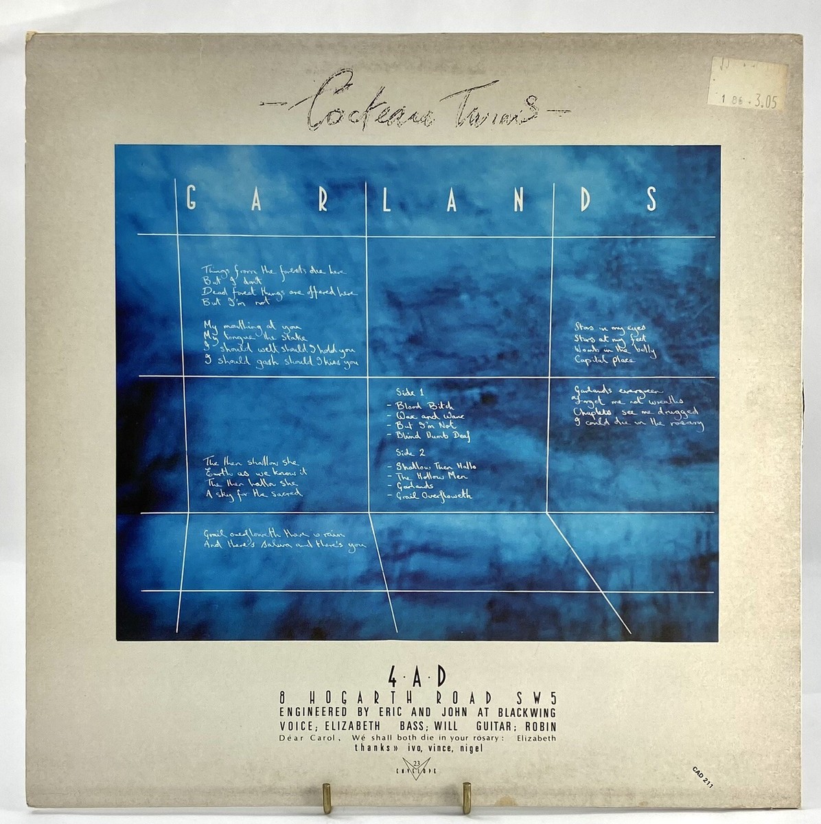 COCTEAU TWINS GARLANDS 1982 LP NM Vinyl Record UK Debut Post-Punk