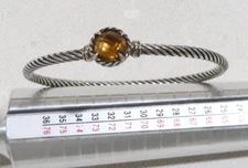 David Yurman petite chatelaine cable bracelet with citrine DY 925 hook sold out