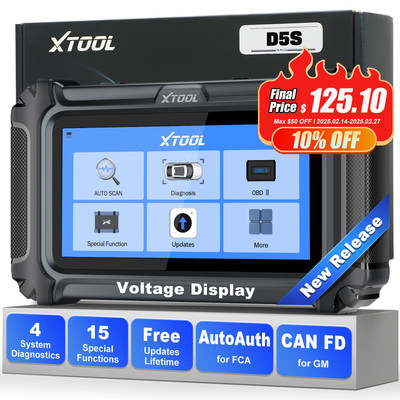 XTOOL D5S OBD2 Scanner Engine ABS SRS Code Reader Diagnostic Scan Tool CAN FD