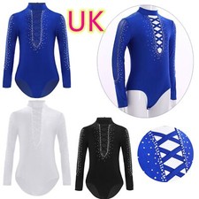 UK Kids Boys Gymnastics Dance Bodysuit Glittery Tank Ballet Unitard Leotards 