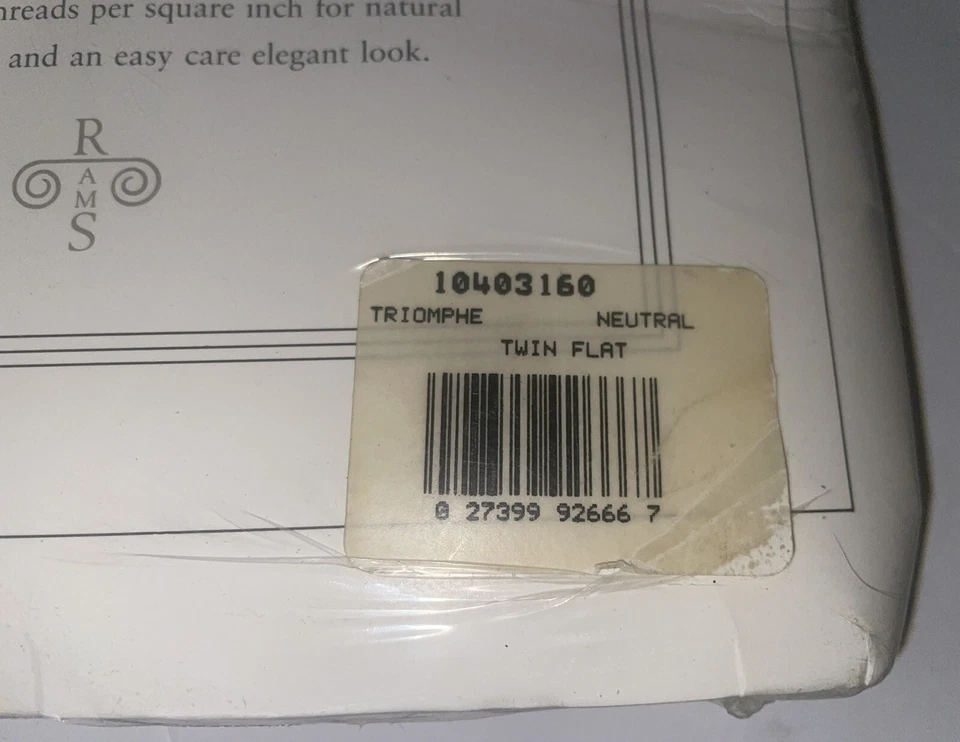 Vtg NOS Atelier Martex Triomphe Combed Cotton Twin Flat Sheet Rare Brand New - Image 4 of 4