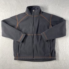 LL Bean Sweater Full Zip Unisex Kids Size M 10-12 Charcoal Gray Outdoors Pockets