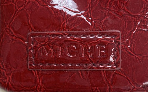 Miche Red Patent Wristlet Wallet Removable Strap - Picture 3 of 6