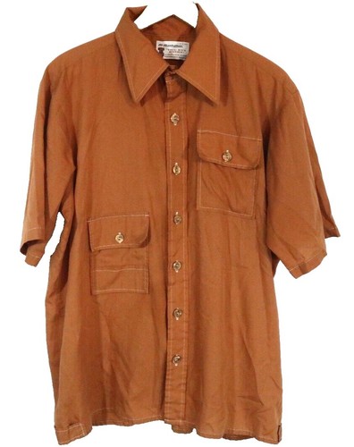 Vintage Lot Blue Brown 1970s Angeltown Chain New Bowling Shirts