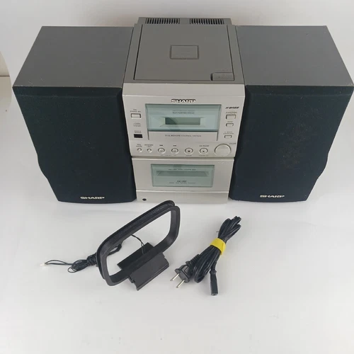 SHARP XL-505 Shelf Stereo System Vintage Retro Tech (No Remote) Tested Working