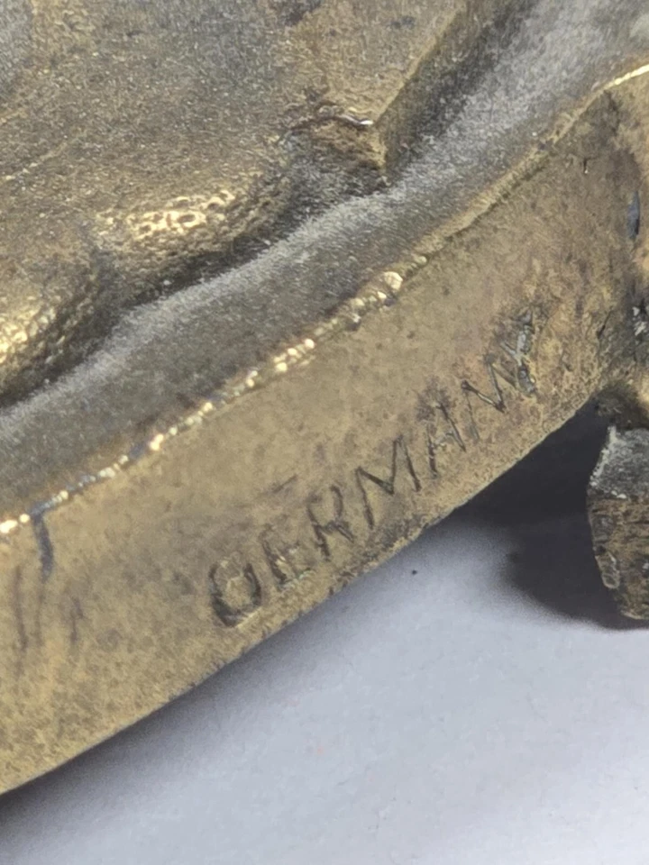 Antique German Brass Cherub Table Lamp – 12" Tall – Rococo Style – Rare - Image 4 of 4