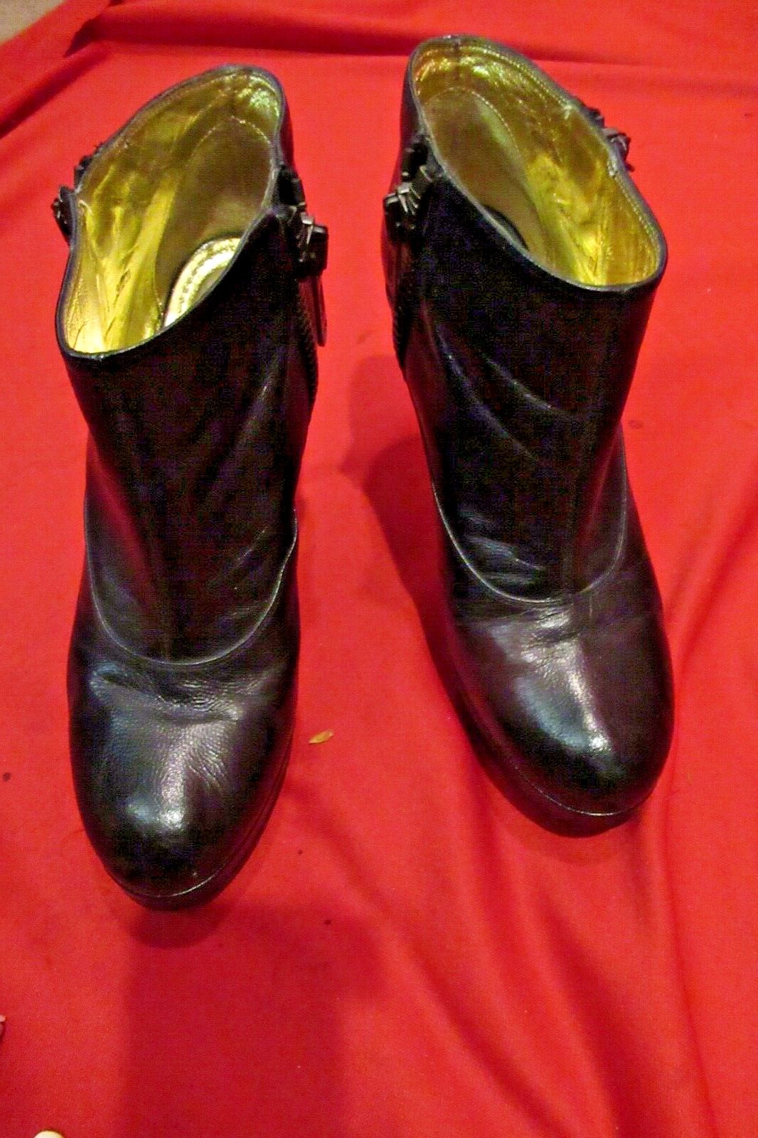 Stivali TRIBUTO YVES SAINT LAURENT in pelle caviale nera YVES SAINT LAURENT tacchi a stiletto scarpe 8 5