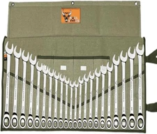 Wrench Roll Organizer Metric & SAE Roll up Tool Pouch Bag Handmade, Heavy Weight