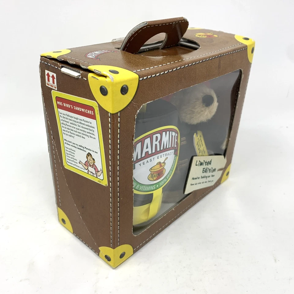 Paddington Bear Suitcase Marmite Limited Edition In Box 5" Blue Coat Red Hat NOS - Image 2 of 4