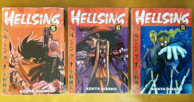 Lot of 3 Hellsing 5, 6, 8 English Manga Books Kohta Hirano Graphic Novel Alucard