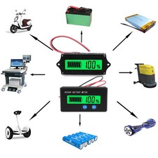 Battery Voltage Capacity Indicator Monitor 12V 24V 48V 60V 72V LCD Tester 3S  20S