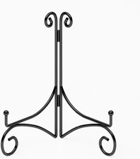 10 Inch Display Plate Holder with Folding Design, Metal Table Stand for Home Dec