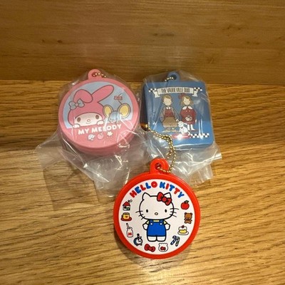 Sanrio Capsule Toy Keychain Set of 3  Hello Kitty, My Melody, The Board Duo