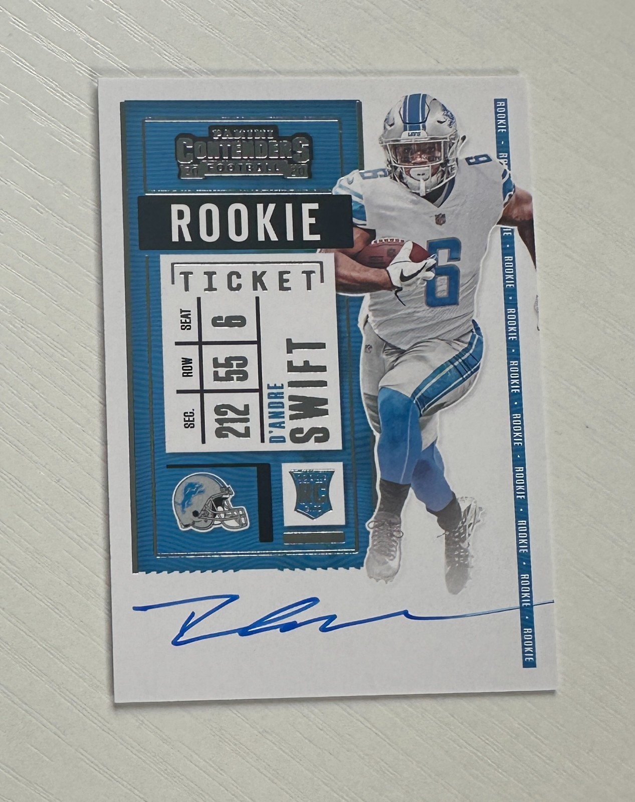 2020 Panini Contenders Autograph #115 D'Andre Swift RC #X671