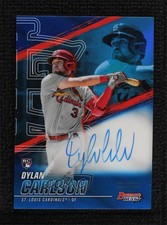 2021 Bowman's Best of Blue Refractor 3/150 Dylan Carlson #B21-DC Auto 0q0