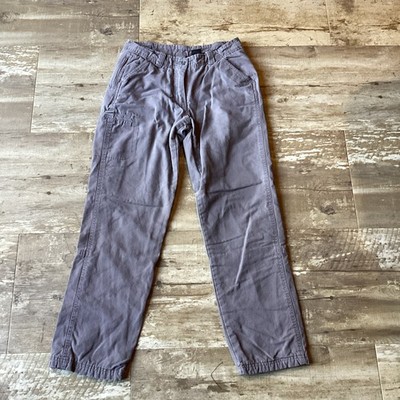 GANDER MOUNTAIN Guide Gear Gray Khaki Cargo Flannel Lined Women s 6