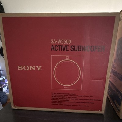 Sony SA-W2500 10in 100W RMS Wired Subwoofer Red Cube Auto Power Off RCA