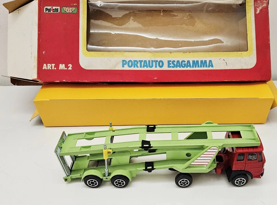 POLITOYS POLISTIL GIFTSET M2 PORTAUTO ESAGAMMA - 1/43 -  ORIGINAL MINT BOX - COL - Immagine 3 di 4