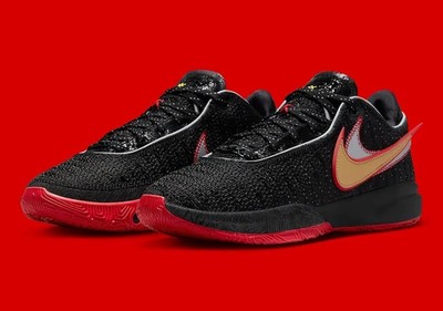 Nike Lebron 20 \'Miami Heat\' Black University Red DJ5423-001 Men\'s Multi Size 8 Nike LeBron 20 XX  main image 4