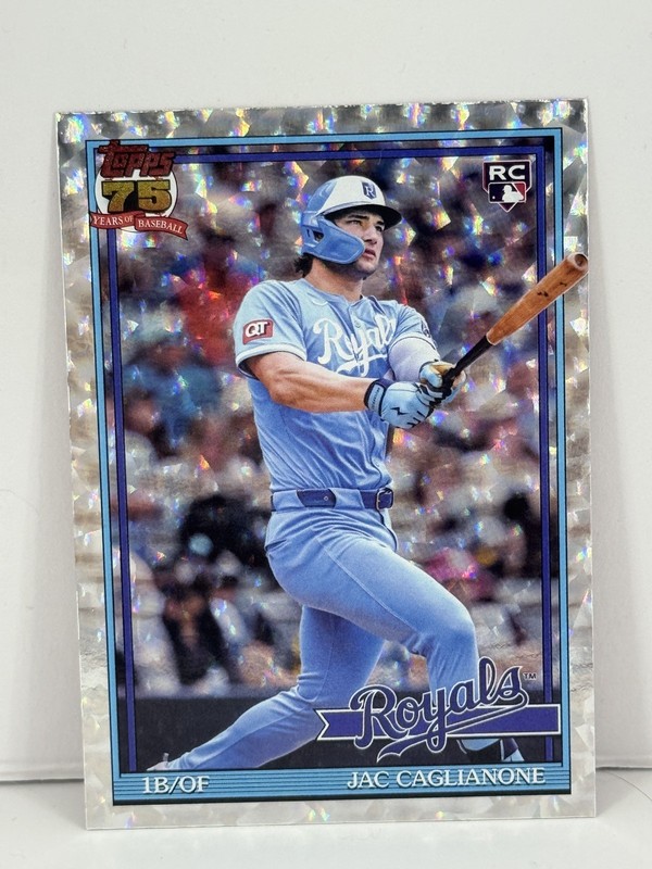 2026 Topps Series 1 Jac Caglianone 1991 Mega Box Crackle Foil Parallel RC T91-42