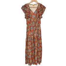 COAST Floral Print Cottage Tiered Maxi Dress XS Ruffle Sleeve Feminine Spring