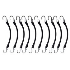 10 Pack 9" Heavy Duty Natural Rubber Tarp Straps Tarp Tie Down Bungee Cords