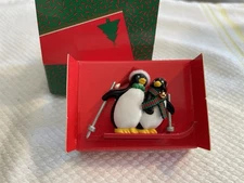 Avon Vintage 1990 Hit the Slopes Penguin Skiing Pin