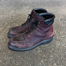 Vintage Red Wing 202 Heritage Work 6" Moc Toe Supersole Boots Size Mens 10.5 C 