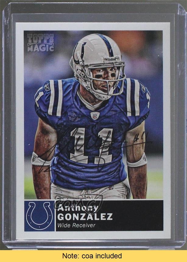 JSA Certified 2010 Topps Magic Anthony Gonzalez #142 COA Auto 2k2