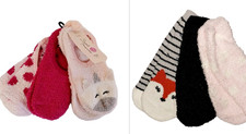 Secret Treasures Women's Cozy Fuzzy Liner Socks, 3 Pair Shoe 4-10