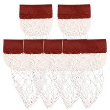 6PCS Leather Snooker Table Net Pockets Set Replacement Billiard Pool Ball Bag