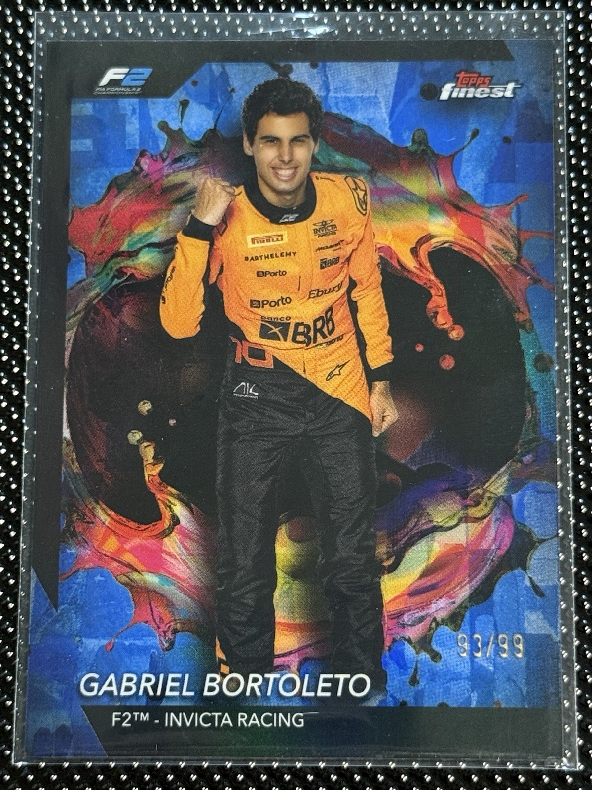 2024 Topps Finest Formula 1 F1 Gabriel Bortoleto Blue Rare 93/99 #228 Portrait