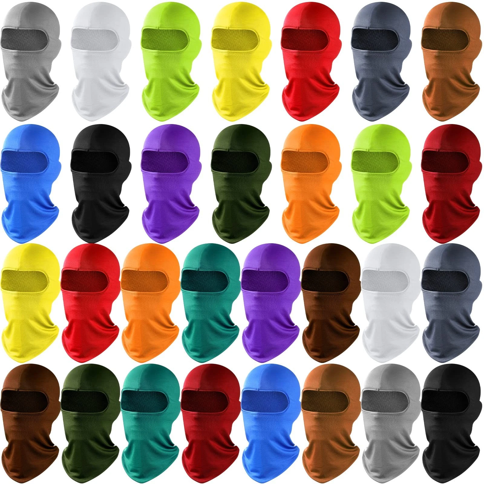 30 Pcs Balaclava Ski Mask Full Face Cover Neck Gaiter UV Sun Protection for O...