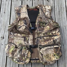 Field & Stream Turkey Camo Vest Size XL/2XL With Seat Cushion Realtree Hunting
