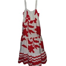 Nine West Floral Maxi Dress Women's Medium Casual Summer Vacation Resort Wear