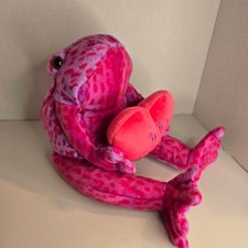 Vintage 2001 Commonwealth Leopard Frog Plush Stuffed Animal Pink Wild About You