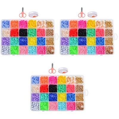  3 Boxes Kügelchen Polymer Clay Perlen DIY-Perlen Schmuckherstellungszubehör