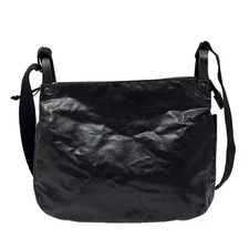 jack gomme - Black Chemical Fiber Leather Shoulder Bag