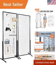 Grid Wall Panels for Retail Art Craft Show Display Floor Standing 2 Pack