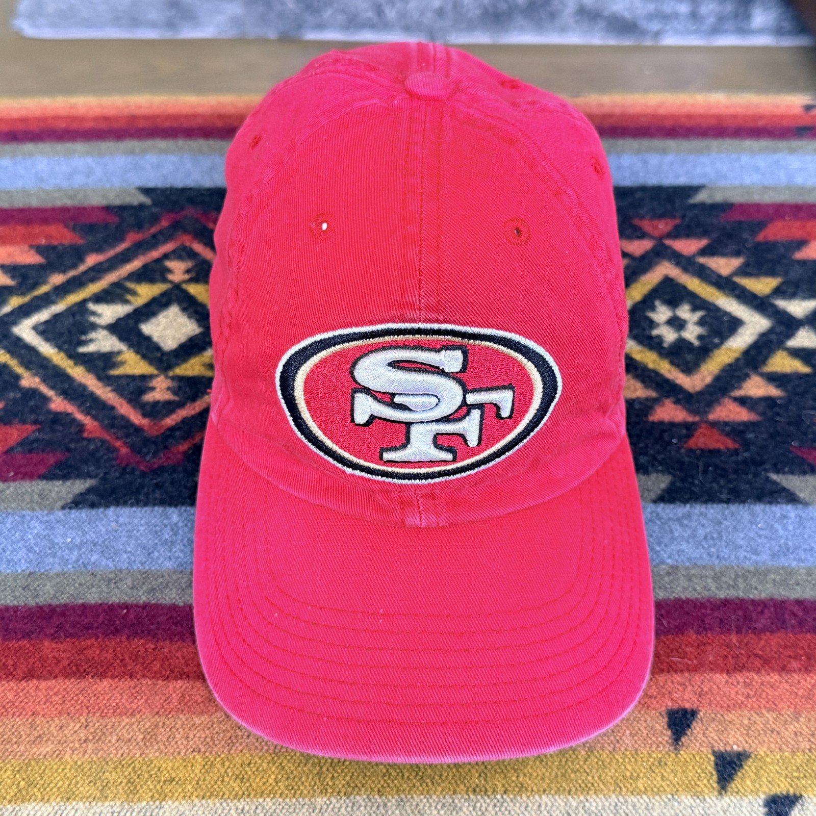 47 San Francisco 49ers NFL Adjustable Baseball Hat Cap Niners Red One Size Men's