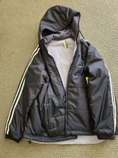 Men's Black Nylon Jacket Size XL Reversible, Water Resistant