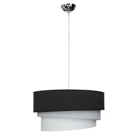 Pendelleuchte Grau Stoff Schirm Ø45Cm Rund Esszimmer Wohnzimmer Lampe